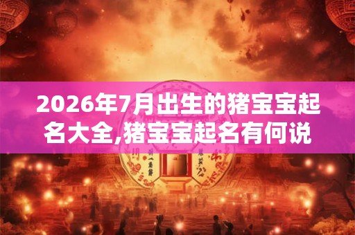 2026年7月出生的猪宝宝起名大全,猪宝宝起名有何说法? 2026年7月出生的猪宝宝起名大全,猪宝宝起名有何说法?