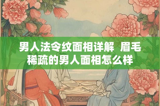 男人法令纹面相详解  眉毛稀疏的男人面相怎么样