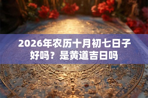 2026年农历十月初七日子好吗？是黄道吉日吗