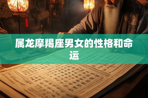 属龙摩羯座男女的性格和命运