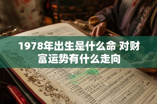 1978年出生是什么命 对财富运势有什么走向