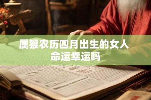 属猴农历四月出生的女人 命运幸运吗