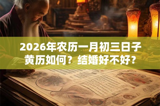 2026年农历一月初三日子黄历如何？结婚好不好？