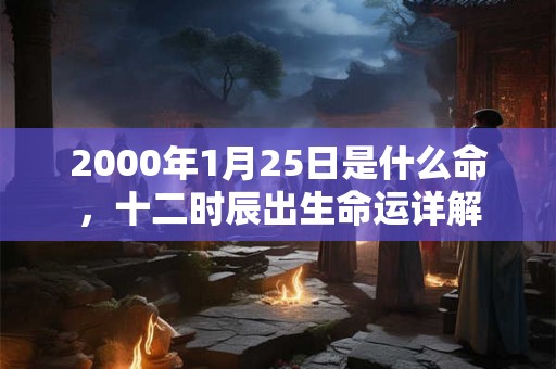 2000年1月25日是什么命，十二时辰出生命运详解