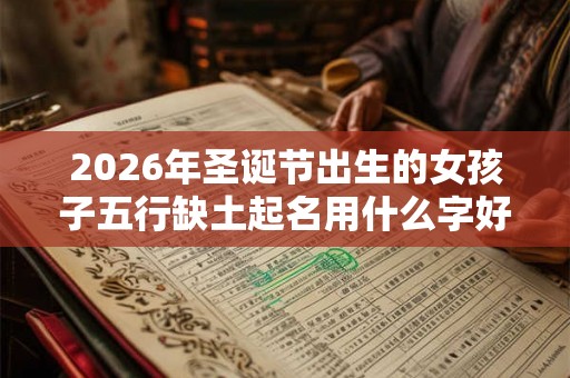 2026年圣诞节出生的女孩子五行缺土起名用什么字好