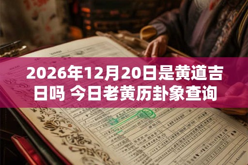 2026年12月20日是黄道吉日吗 今日老黄历卦象查询