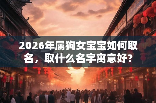 2026年属狗女宝宝如何取名，取什么名字寓意好？