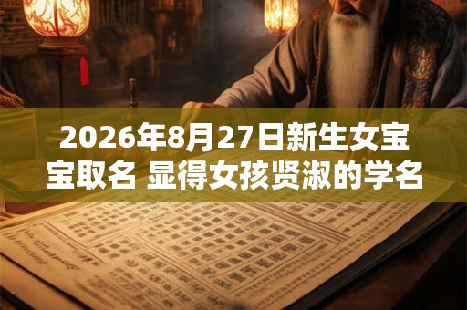 2026年8月27日新生女宝宝取名 显得女孩贤淑的学名