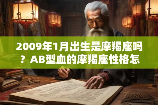 2009年1月出生是摩羯座吗?AB型血的摩羯座性格怎么样? 2009年1月出生是摩羯座吗?AB型血的摩羯座性格怎么样?
