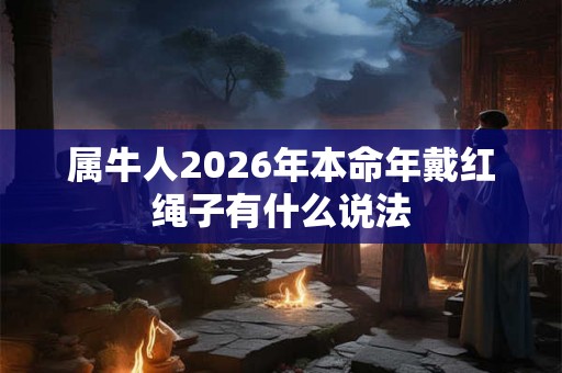 属牛人2026年本命年戴红绳子有什么说法