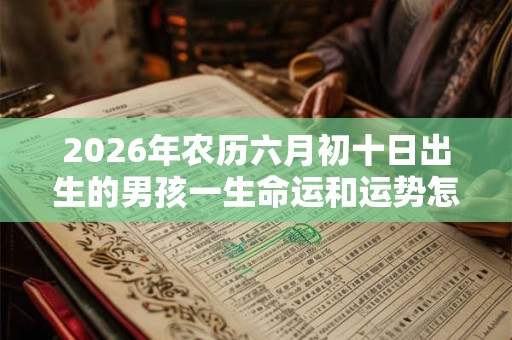 2026年农历六月初十日出生的男孩一生命运和运势怎么样