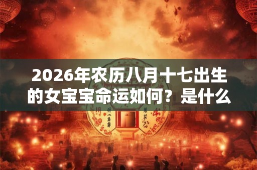 2026年农历八月十七出生的女宝宝命运如何？是什么命？