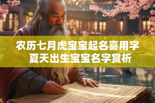 农历七月虎宝宝起名喜用字 夏天出生宝宝名字赏析 农历七月虎宝宝起名喜用字 夏天出生宝宝名字赏析