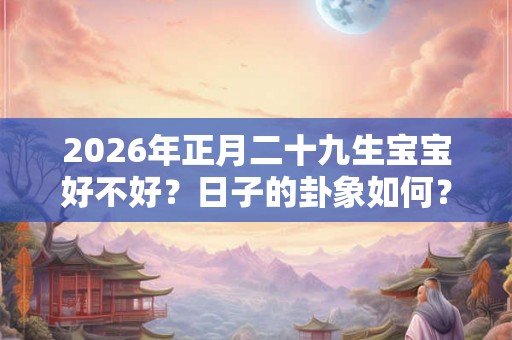 2026年正月二十九生宝宝好不好?日子的卦象如何? 2026年正月二十九生宝宝好不好?日子的卦象如何?