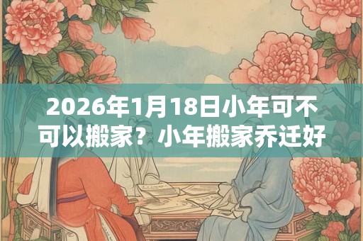 2026年1月18日小年可不可以搬家？小年搬家乔迁好不好？