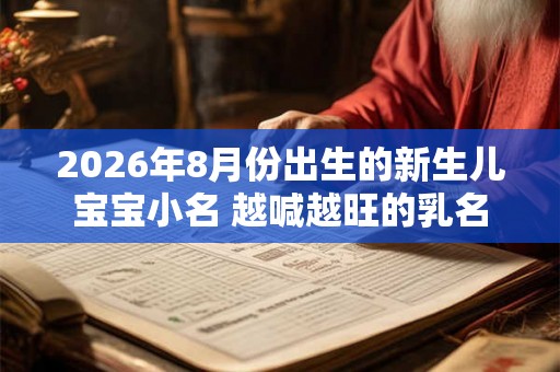 2026年8月份出生的新生儿宝宝小名 越喊越旺的乳名