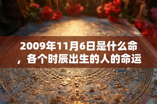 2009年11月6日是什么命，各个时辰出生的人的命运