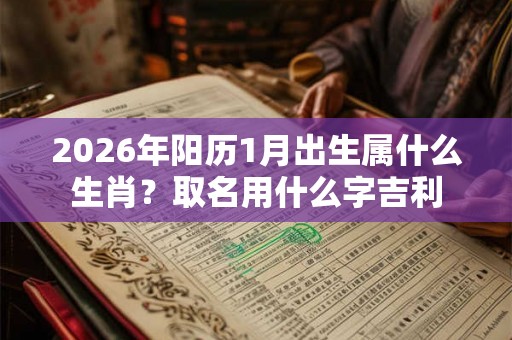 2026年阳历1月出生属什么生肖？取名用什么字吉利