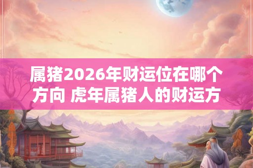 属猪2026年财运位在哪个方向 虎年属猪人的财运方向