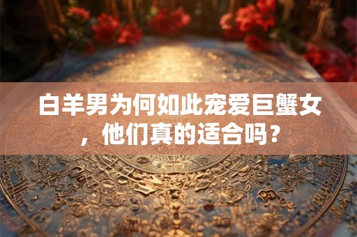 白羊男为何如此宠爱巨蟹女，他们真的适合吗？