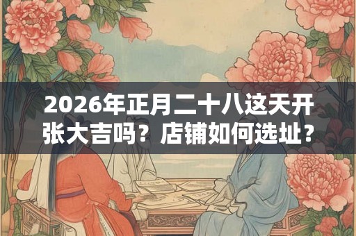 2026年正月二十八这天开张大吉吗？店铺如何选址？