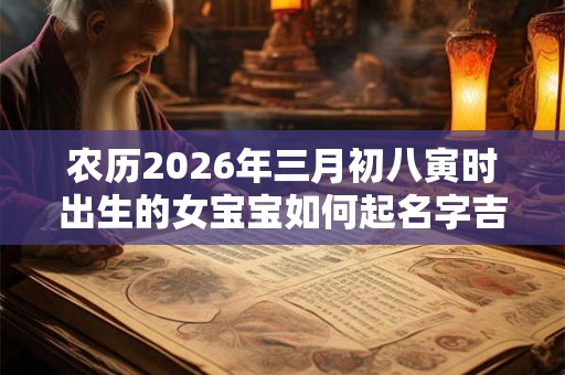 农历2026年三月初八寅时出生的女宝宝如何起名字吉祥，五行属什么