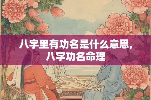 八字里有功名是什么意思,八字功名命理