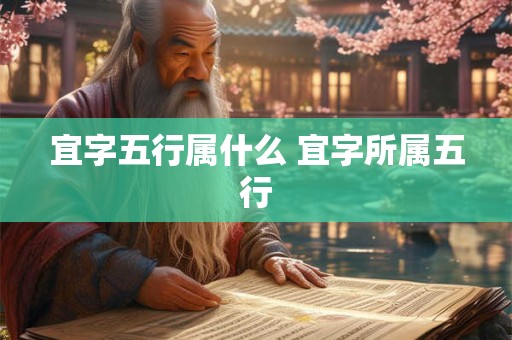 宜字五行属什么 宜字所属五行