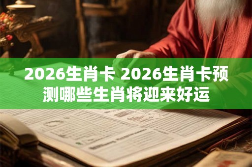 2026生肖卡 2026生肖卡预测哪些生肖将迎来好运
