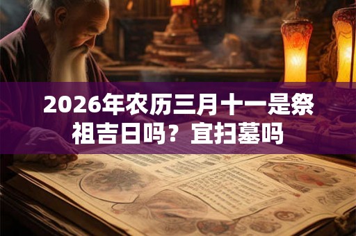 2026年农历三月十一是祭祖吉日吗？宜扫墓吗