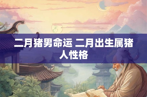 二月猪男命运 二月出生属猪人性格