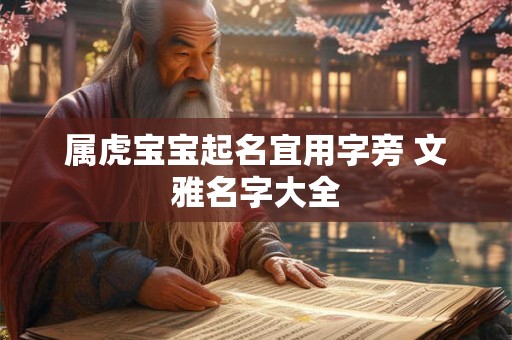 属虎宝宝起名宜用字旁 文雅名字大全