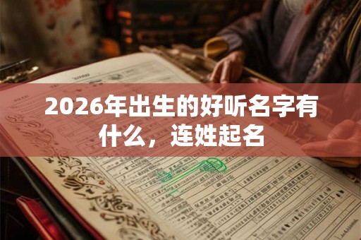 2026年出生的好听名字有什么，连姓起名