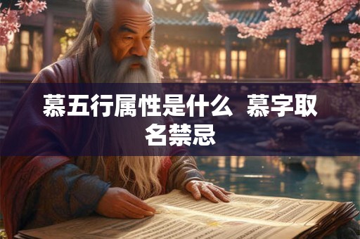 慕五行属性是什么  慕字取名禁忌
