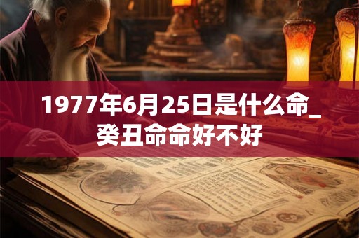 1977年6月25日是什么命_癸丑命命好不好