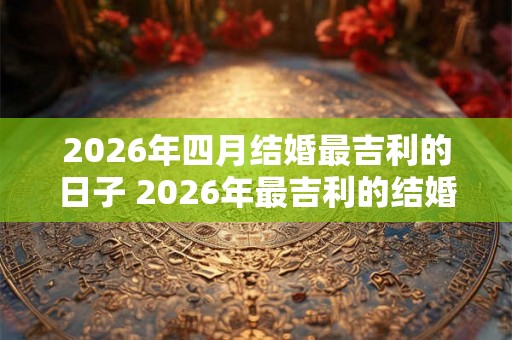2026年四月结婚最吉利的日子 2026年最吉利的结婚日