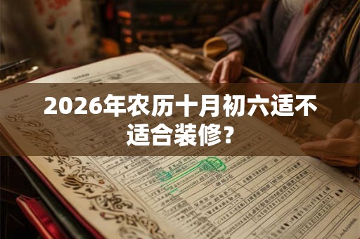 2026年农历十月初六适不适合装修？