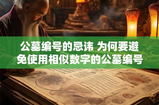 公墓编号的忌讳 为何要避免使用相似数字的公墓编号