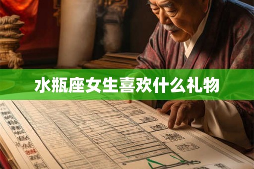 水瓶座女生喜欢什么礼物
