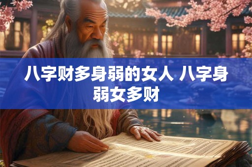 八字财多身弱的女人 八字身弱女多财