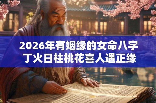 2026年有姻缘的女命八字 丁火日柱桃花喜人遇正缘