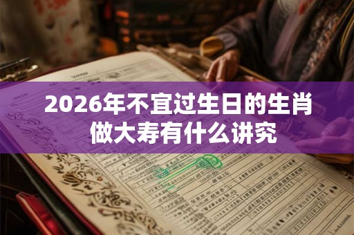 2026年不宜过生日的生肖  做大寿有什么讲究
