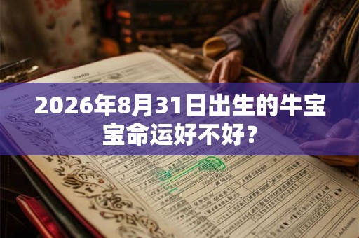 2026年8月31日出生的牛宝宝命运好不好？