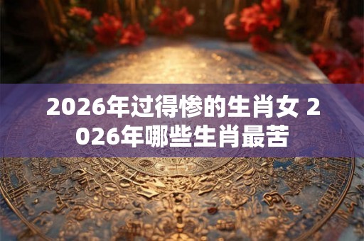 2026年过得惨的生肖女 2026年哪些生肖最苦 2026年过得惨的生肖女 2026年哪些生肖最苦