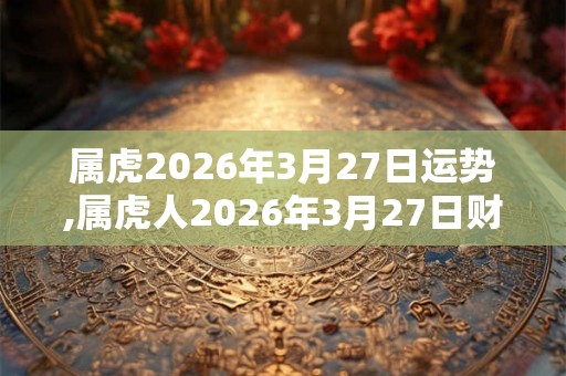 属虎2026年3月27日运势,属虎人2026年3月27日财运,生肖虎2026年3月27日运势