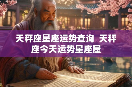 天秤座星座运势查询  天秤座今天运势星座屋