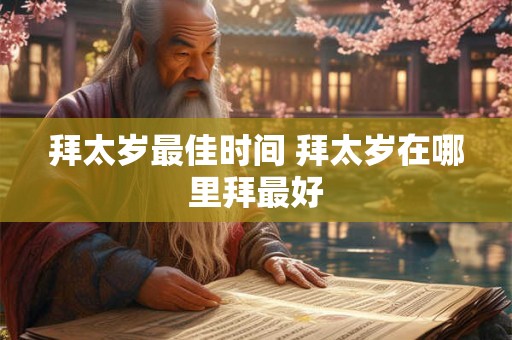 拜太岁最佳时间 拜太岁在哪里拜最好