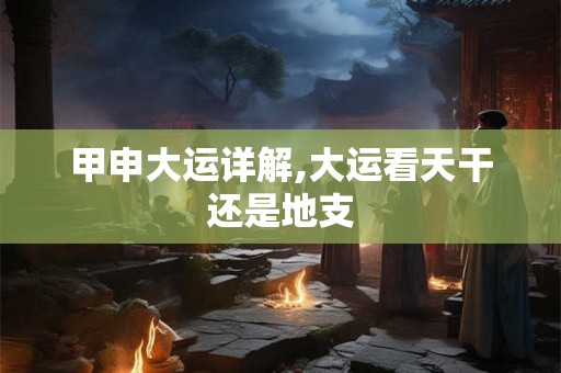 甲申大运详解,大运看天干还是地支