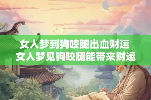 女人梦到狗咬腿出血财运 女人梦见狗咬腿能带来财运吗