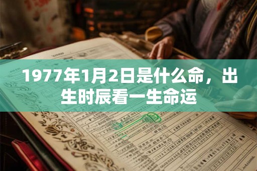 1977年1月2日是什么命，出生时辰看一生命运